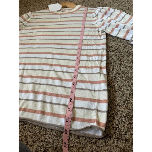 See By Chloe Striped Puff Sleeve Mock Neck Knit Top - Women's - Picture 7 of 7